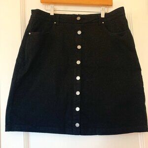 Universal Standard black denim mini